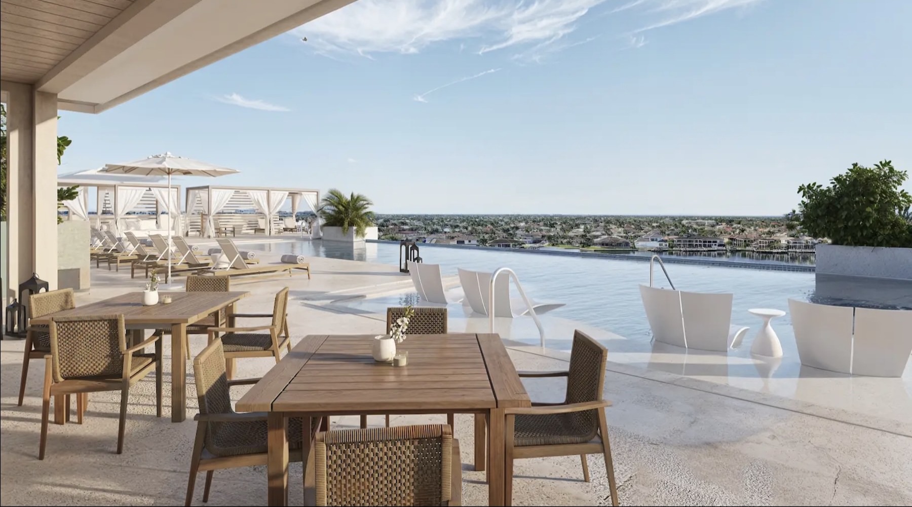 The essence of exceptional living a pool overlooking a city